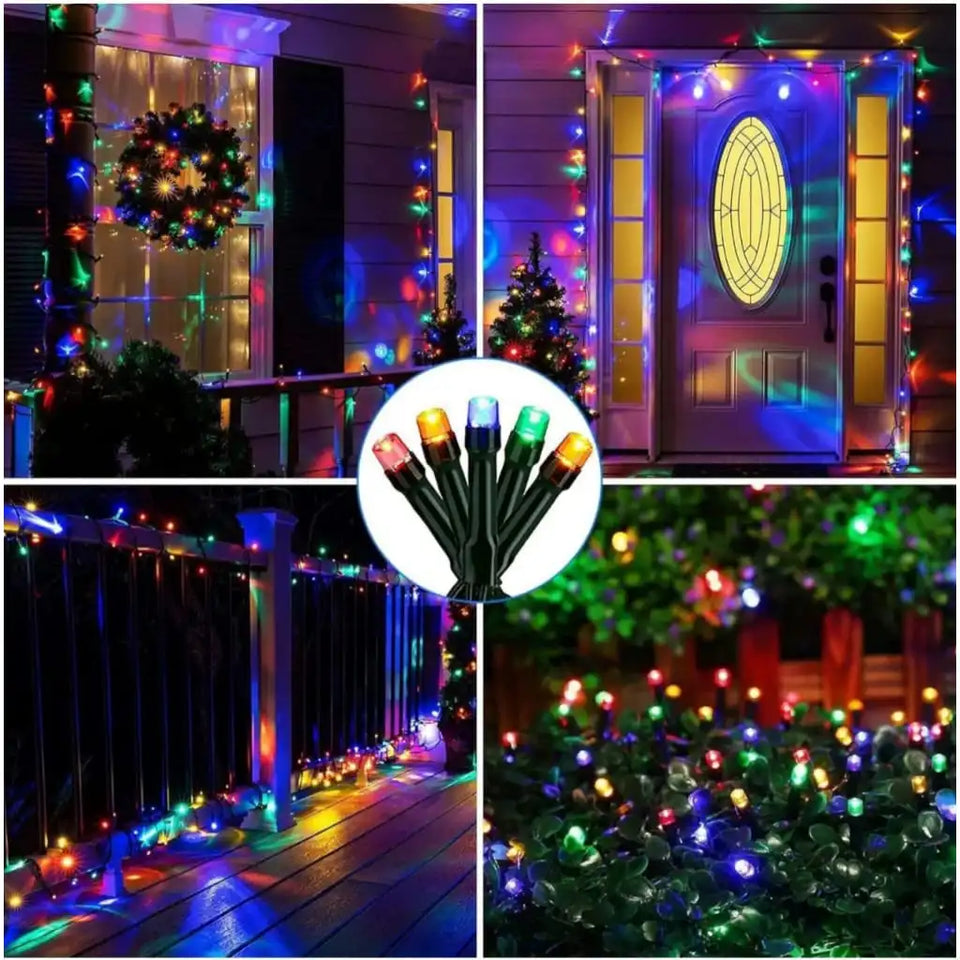 PACK NAVIDEÑO (2 LUCES LED SOLARES + 1 FORRO NAVIDEÑO PARA PUERTA)